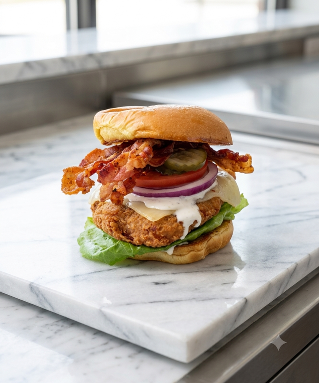 #12 COUNTRY FRIED CHICKEN RANCH SANDWICH COMBO.