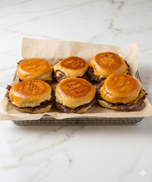 #10 (6) SMASH WAGYU CHEESEBURGER SLIDERS COMBO.