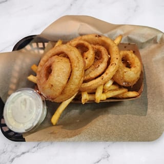 1/2 FRIES & 1/2 ONION RINGS