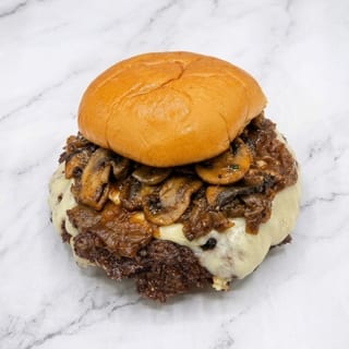 1/4 LB. MUSHROOM SWISS WAGYU SMASH CHEESEBURGER